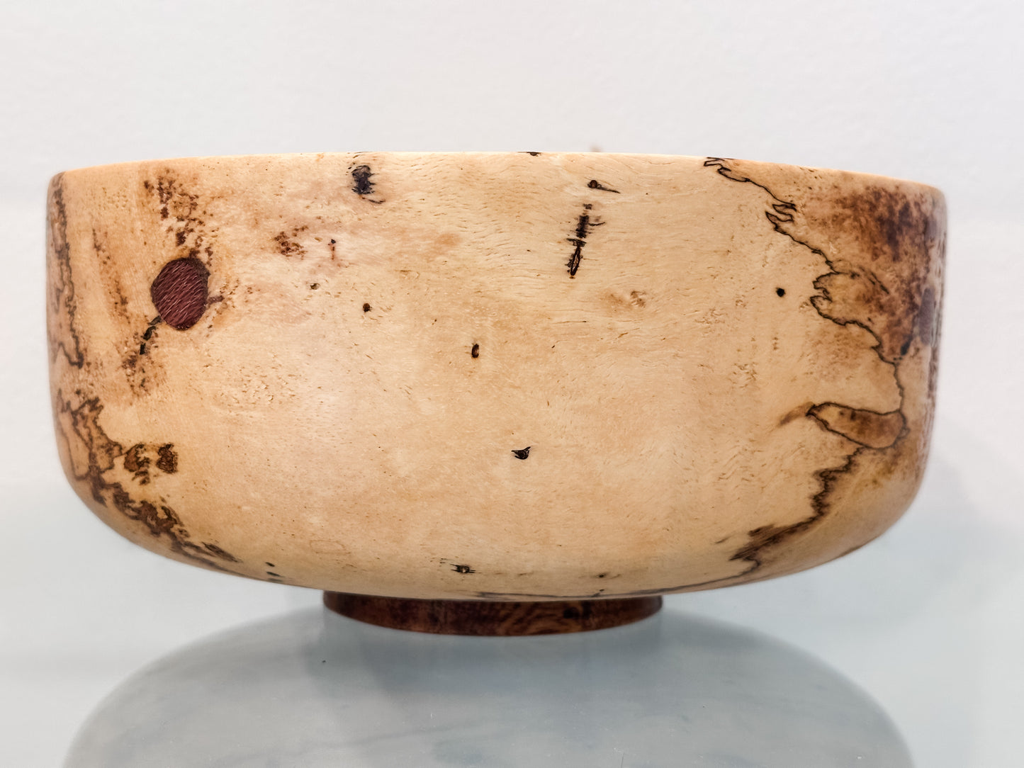 Mango Wood Bowl, Handmade, with Turquoise Inlay, Food Safe