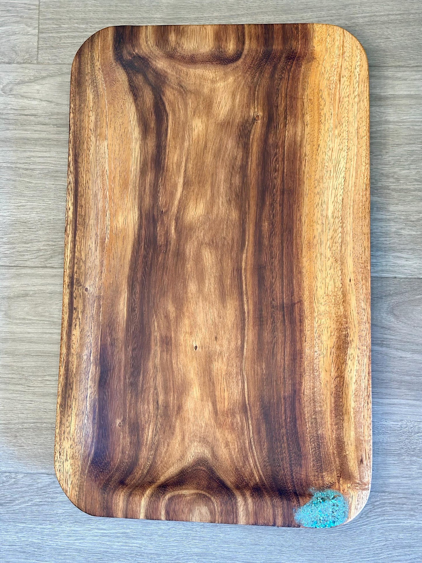 Koa Wood Platter, Koa Wood Charcuterie board, Koa Wood Serving Tray, Organic, Food Safe, Handmade in Hawaii