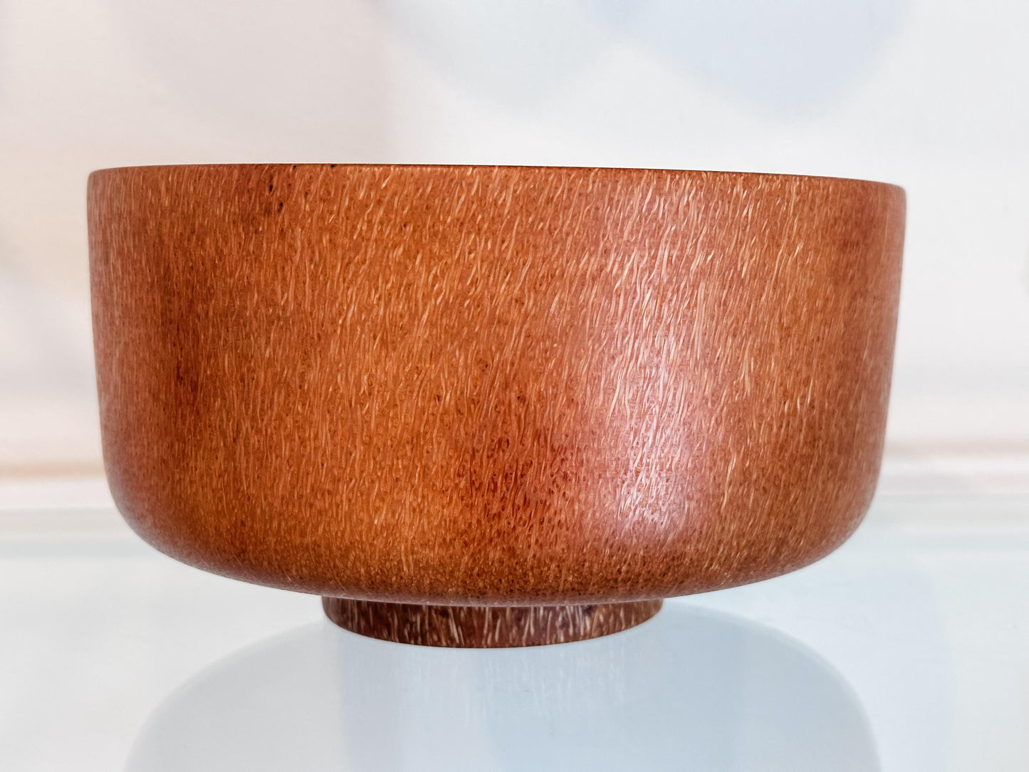 Coconut Wood Bowl, Bark Inclusion with Turquoise and Mother of Pearl Inlay, Handmade in Hawaii, Decorative Wood Bowl