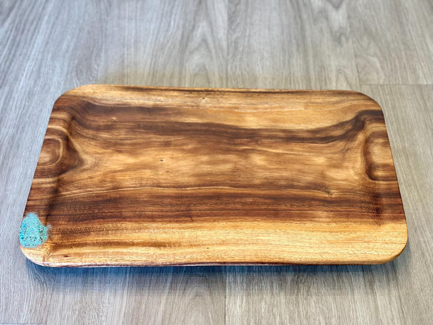 Koa Wood Platter, Koa Wood Charcuterie board, Koa Wood Serving Tray, Organic, Food Safe, Handmade in Hawaii