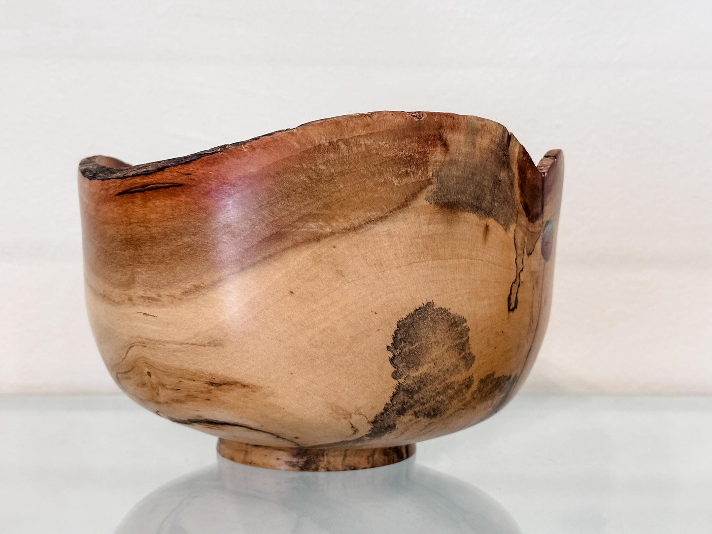 Hawaiian Lama Wood Bowl, Hand-turned Wood Bowl, Wood Bowl, Handmade in Hawaii, with Turquoise Inlay, Food Safe