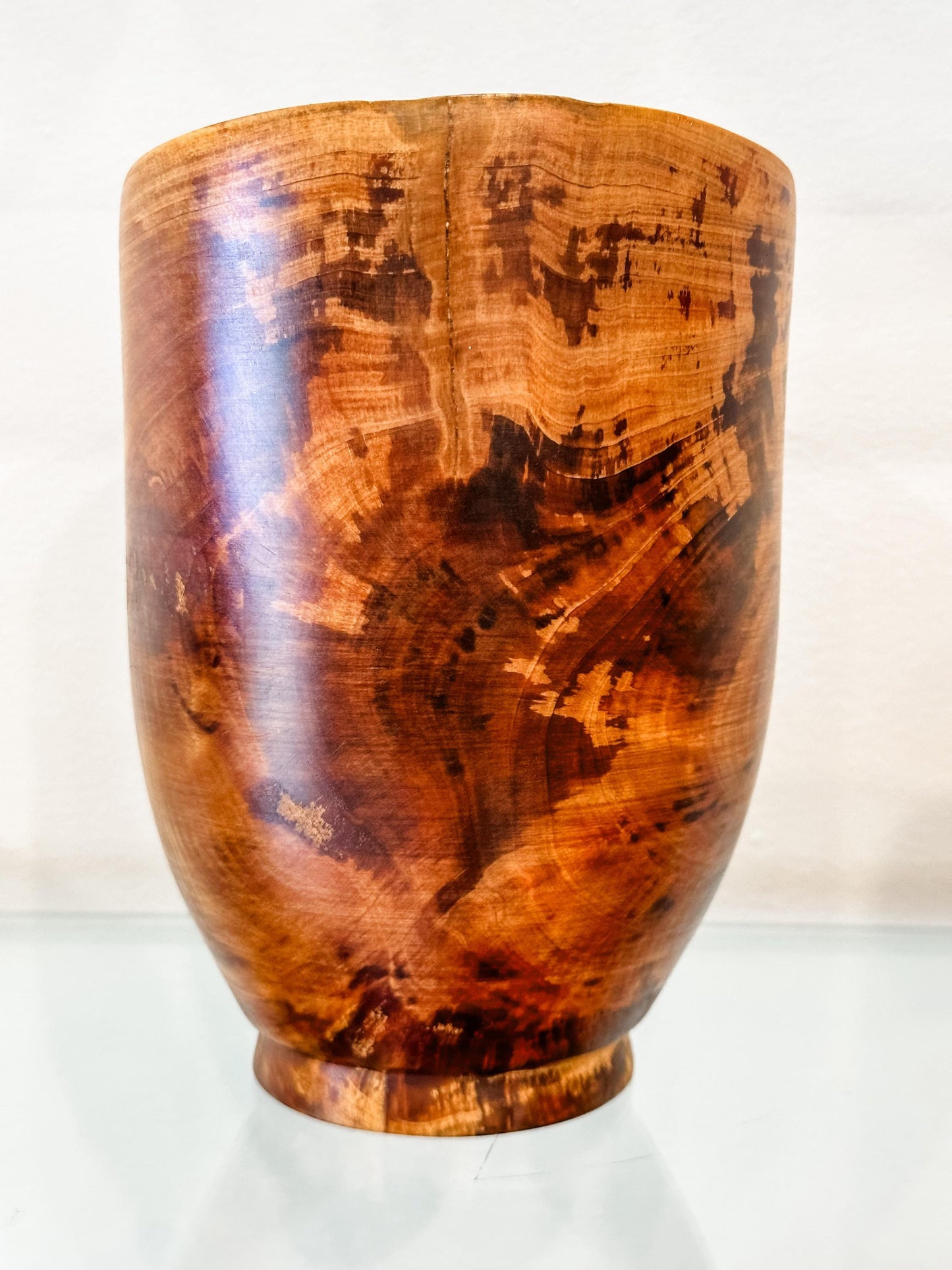 Citrus Orange Wood Bowl with Turquoise Inlay, Hand turned bowl, Handmade in Hawaii by professional bowl turner Llosh Winne