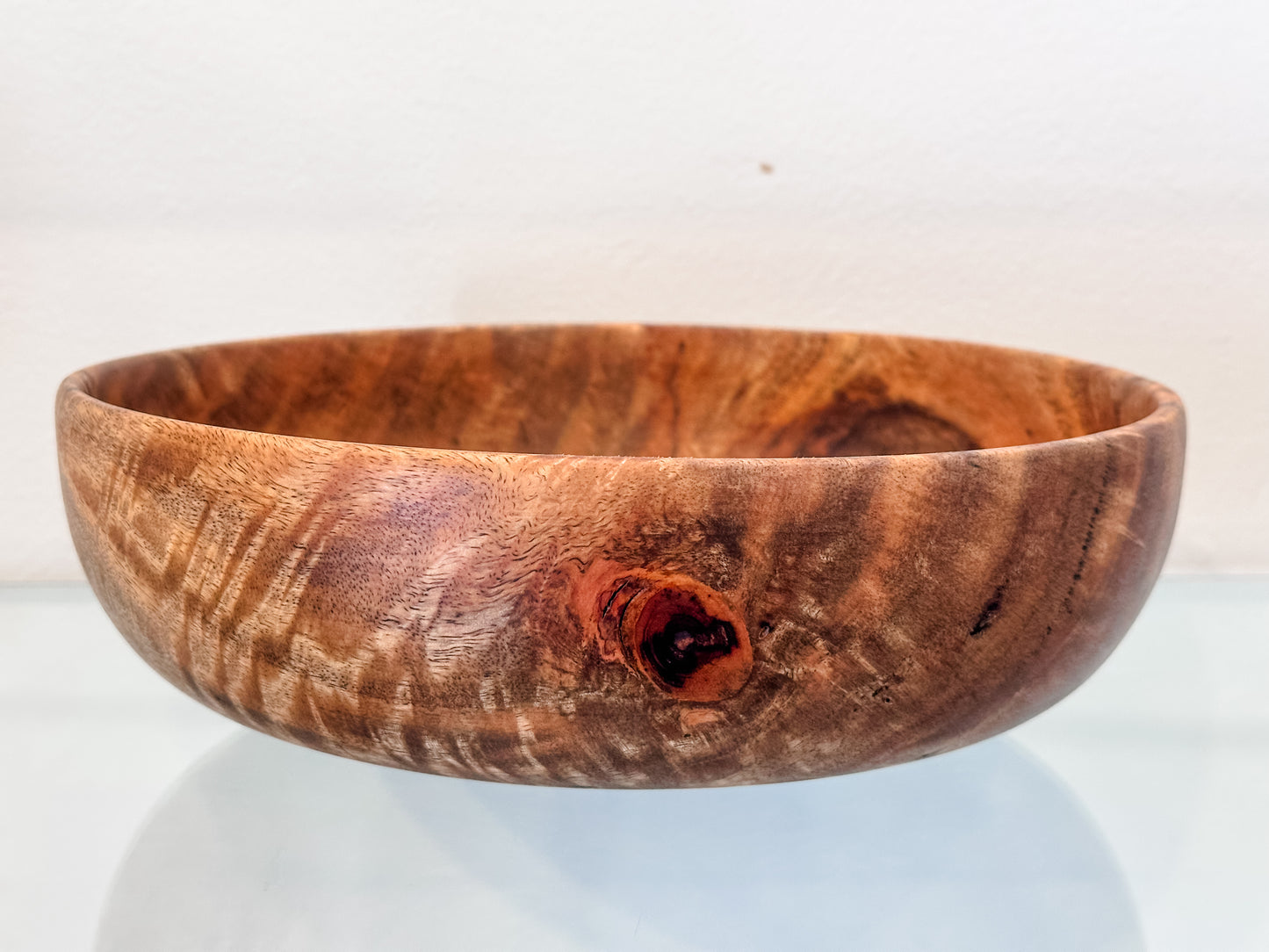 Mango Wood Salad Bowl with Turquoise, Handmade, Organic, Food Safe