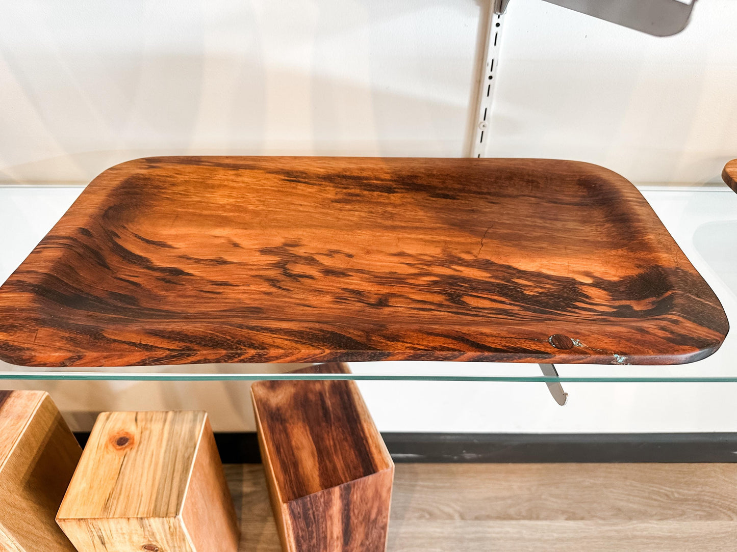 Koa Wood Platter, Koa Wood Charcuterie Board, Koa Wood Serving Tray, Table Centerpiece, Handmade, Food Safe, Made in Hawaii, Hawaii wood