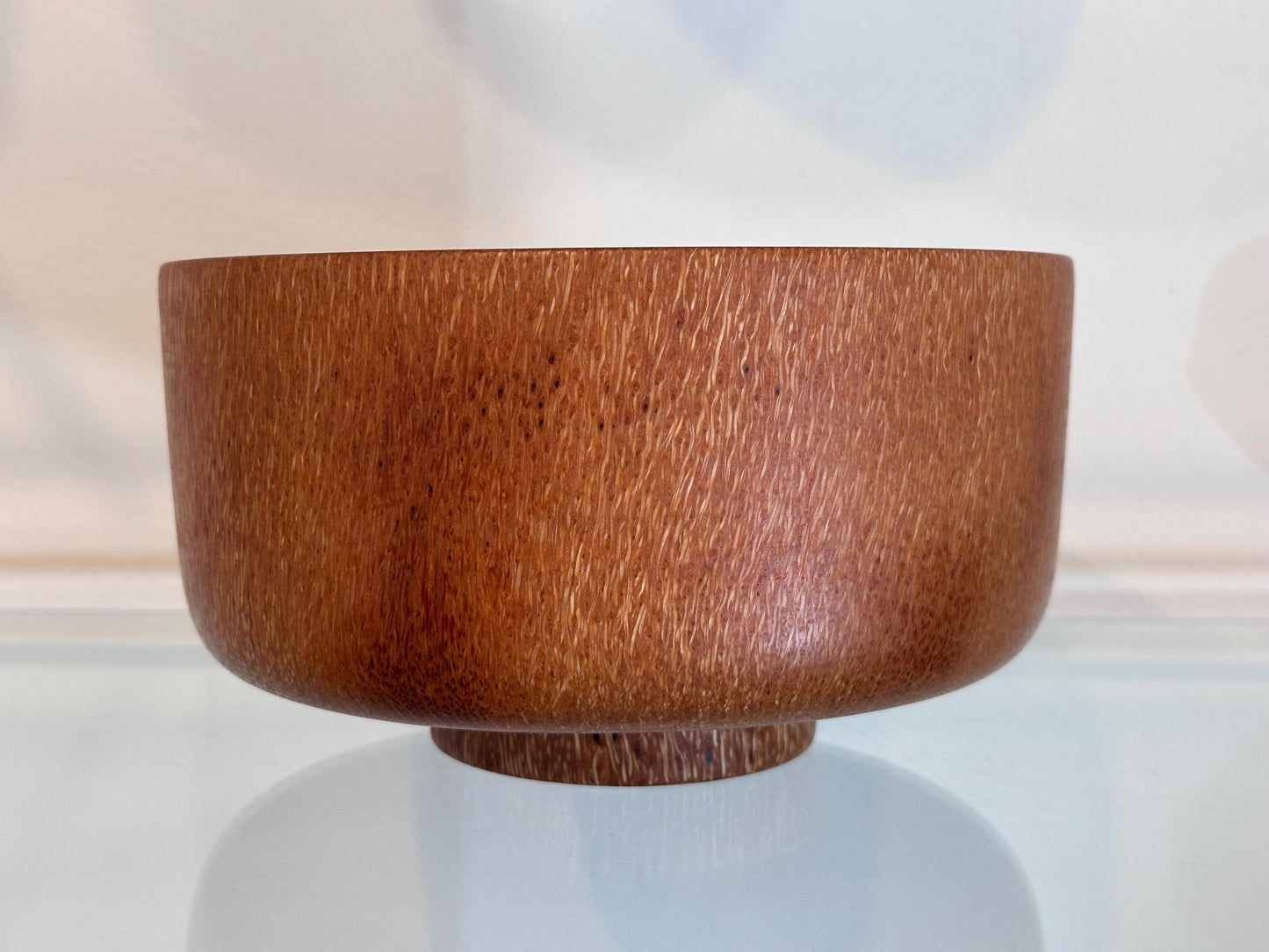 Coconut Wood Bowl, Bark Inclusion with Turquoise and Mother of Pearl Inlay, Handmade in Hawaii, Decorative Wood Bowl