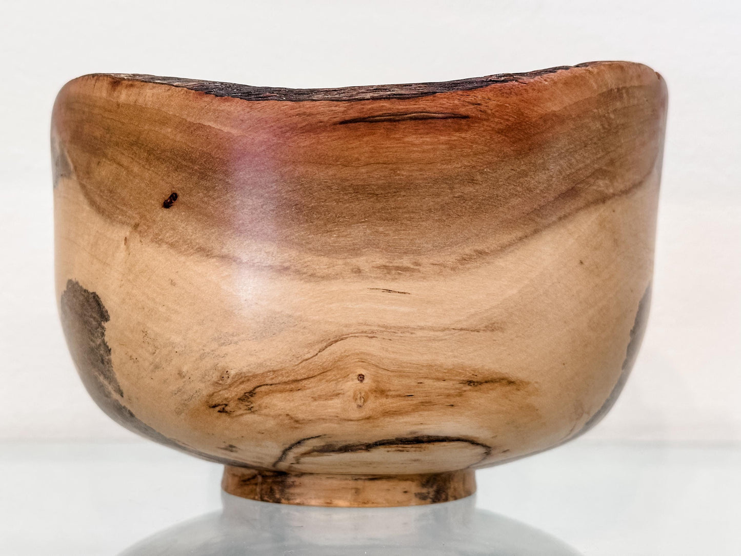Hawaiian Lama Wood Bowl, Hand-turned Wood Bowl, Wood Bowl, Handmade in Hawaii, with Turquoise Inlay, Food Safe