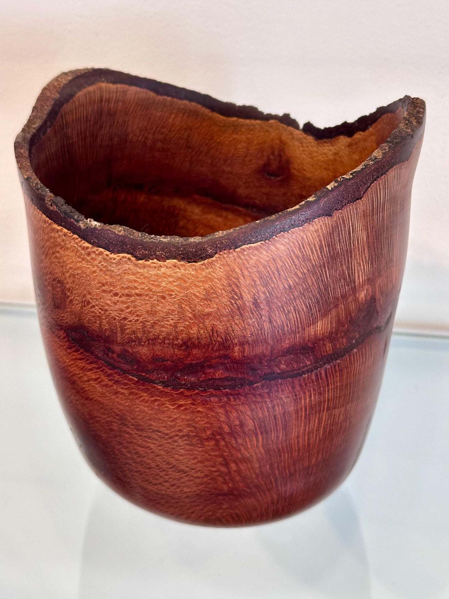 Macadamia Nut Wood Bowl, Natural Edge Macadamia Nut Wood Bowl with Lapis Lazuli Inlay, Kintsugi Bowl, Artisanal Wood Bowl,Handmade in Hawaii