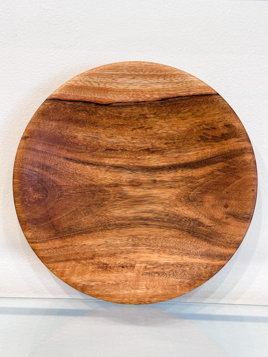 Small Mango Wood Plate, Handmade in Hawaii by bowl turner and artist Llosh Winne