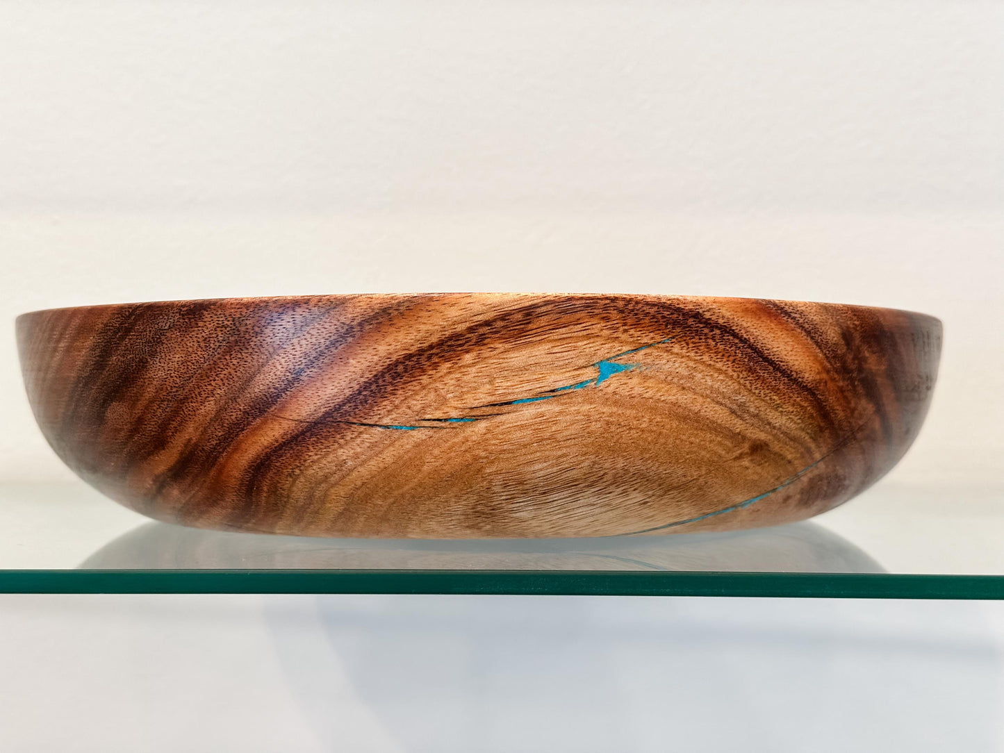 Koa Wood Bowl, Wood Bowl, Wood Salad Bowl, Salad Bowl, Koa Bowl, Handmade Wood Bowl, Bowl with Turquoise, Food Safe, Organic