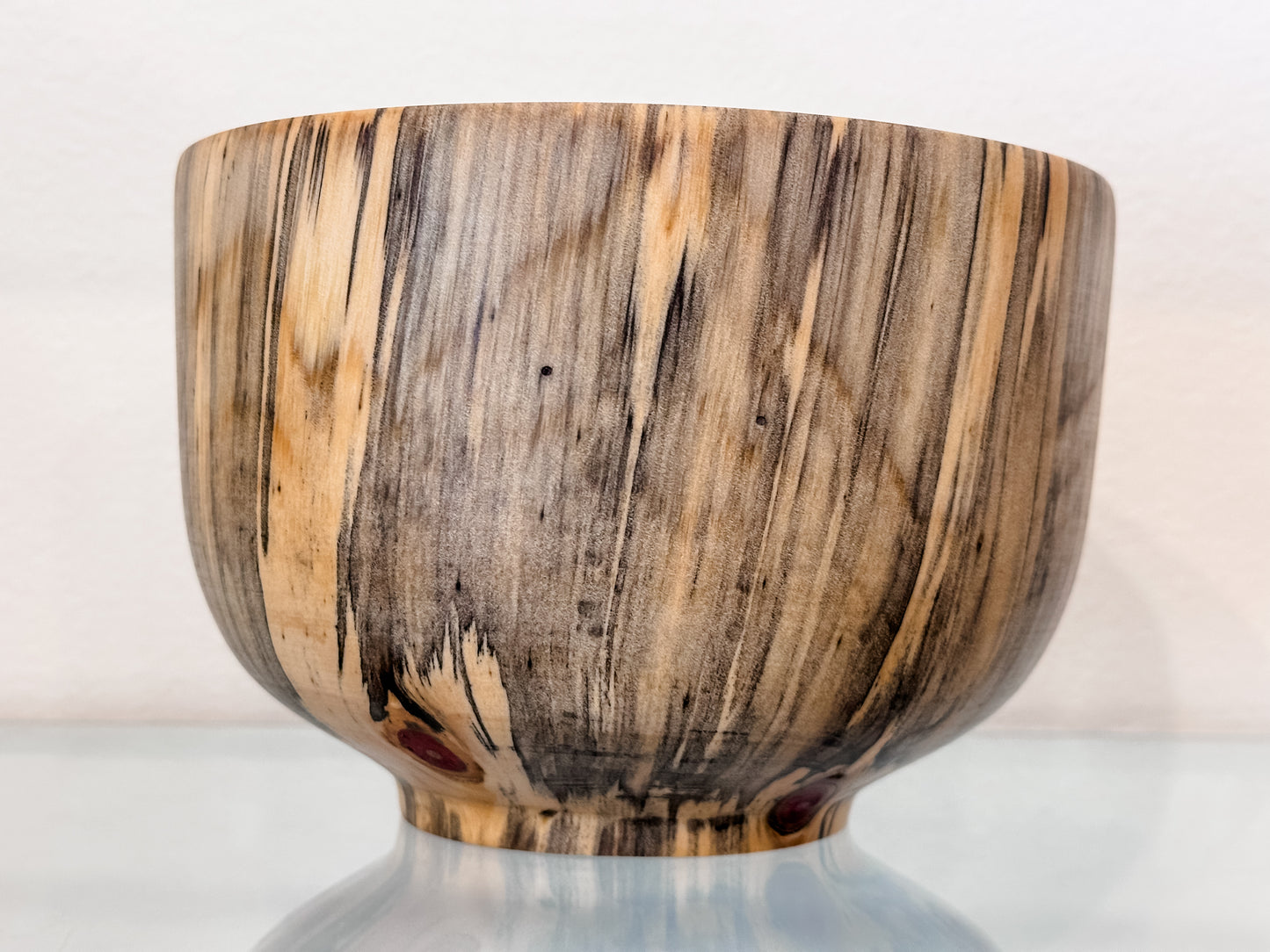 Handmade Norfolk Pine Wood Bowl with Turquoise Inlay Detail, Food Safe, Organic Wood Salad Bowl