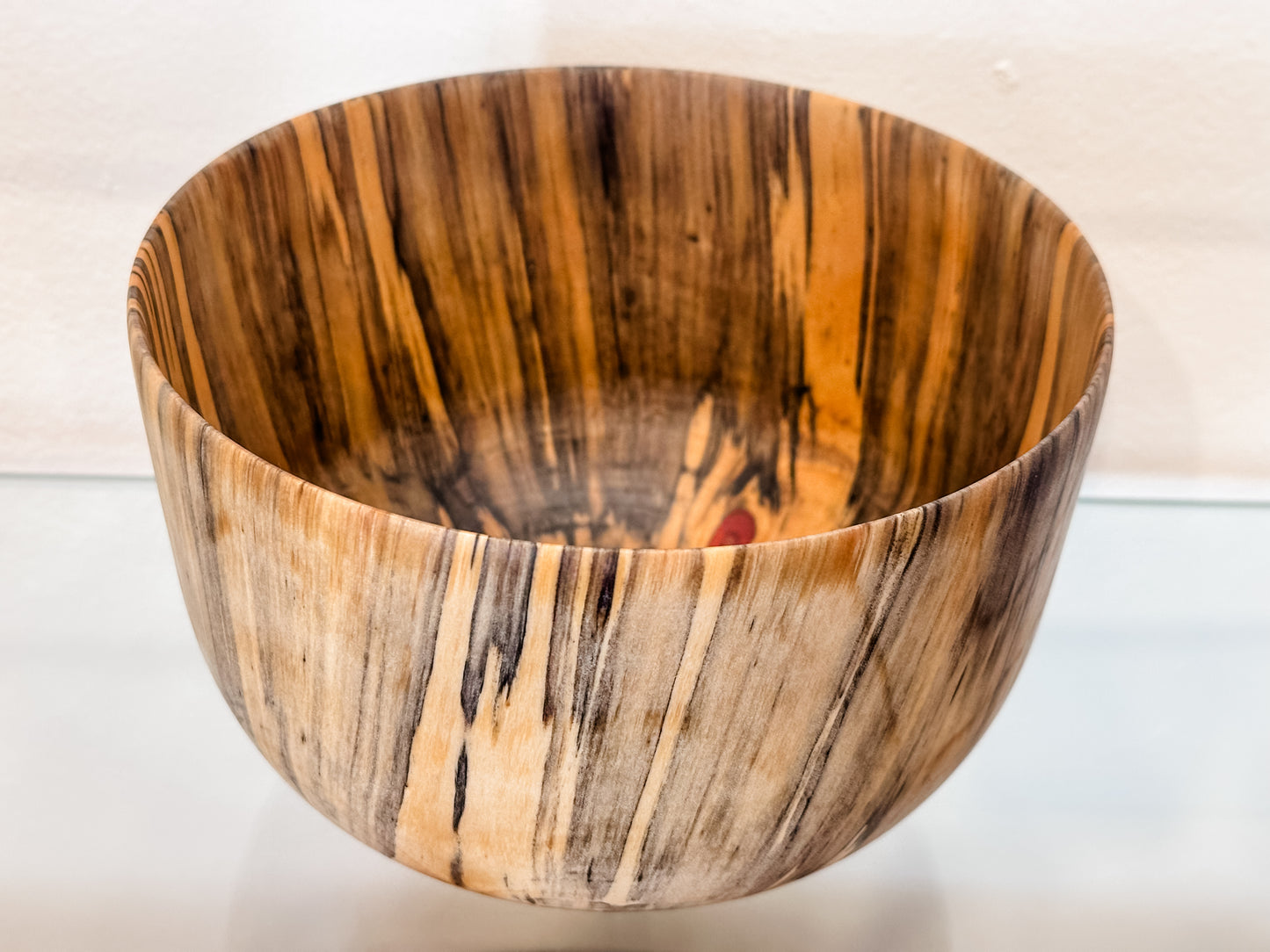 Handmade Norfolk Pine Wood Bowl with Turquoise Inlay Detail, Food Safe, Organic Wood Salad Bowl