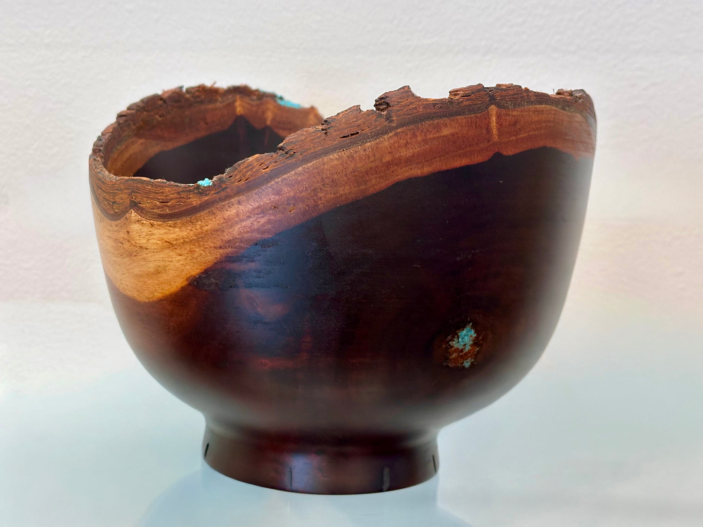 Natural Edge Artisanal Milo Wood Bowl, Handmade in Hawaii by Bowl Turner Llosh Winne