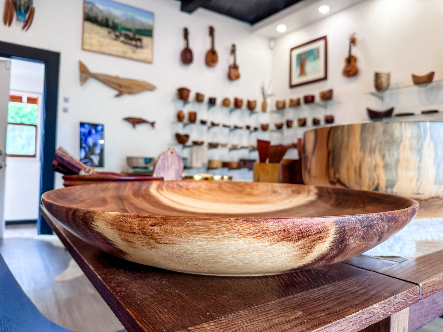 Extra Large Hand-Turned Monkeypod Wood Bowl, Perfect table centerpiece, wedding gift, salad bowl, Food Safe, Organic, XL Wood Salad Bowl
