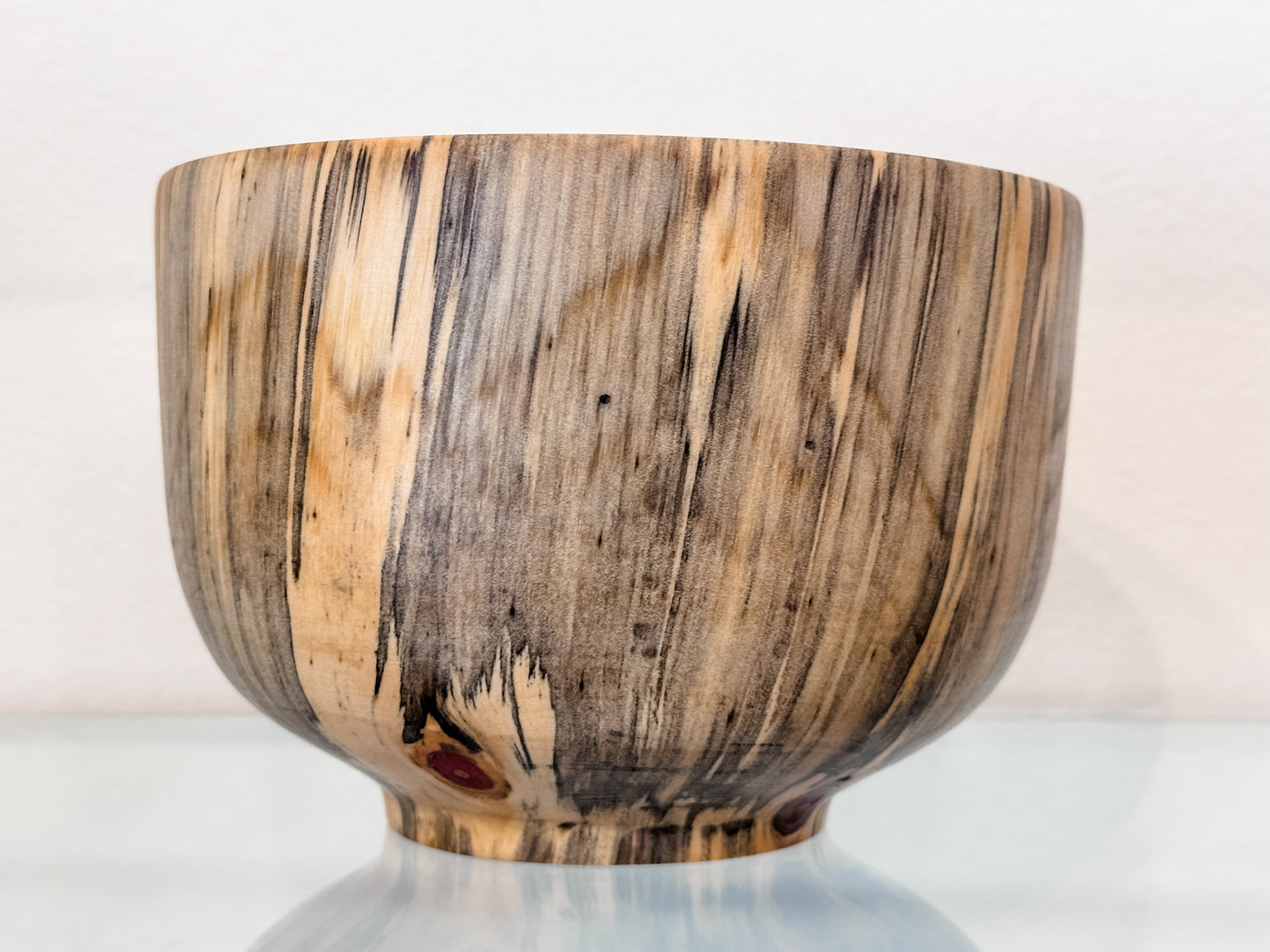 Handmade Norfolk Pine Wood Bowl with Turquoise Inlay Detail, Food Safe, Organic Wood Salad Bowl
