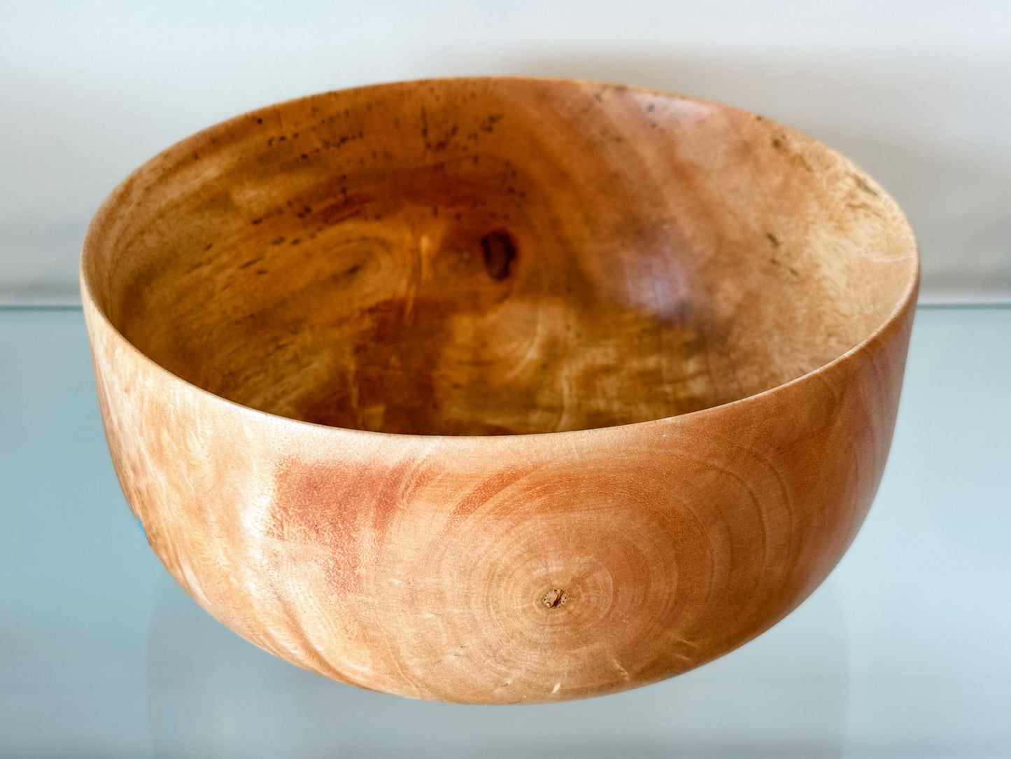 Mango Wood Bowl, Salad Bowl, Handmade Wood Salad Bowl, Mango Bowl, Mango Wood Salad Bowl with Turquoise, Organic, Food Safe