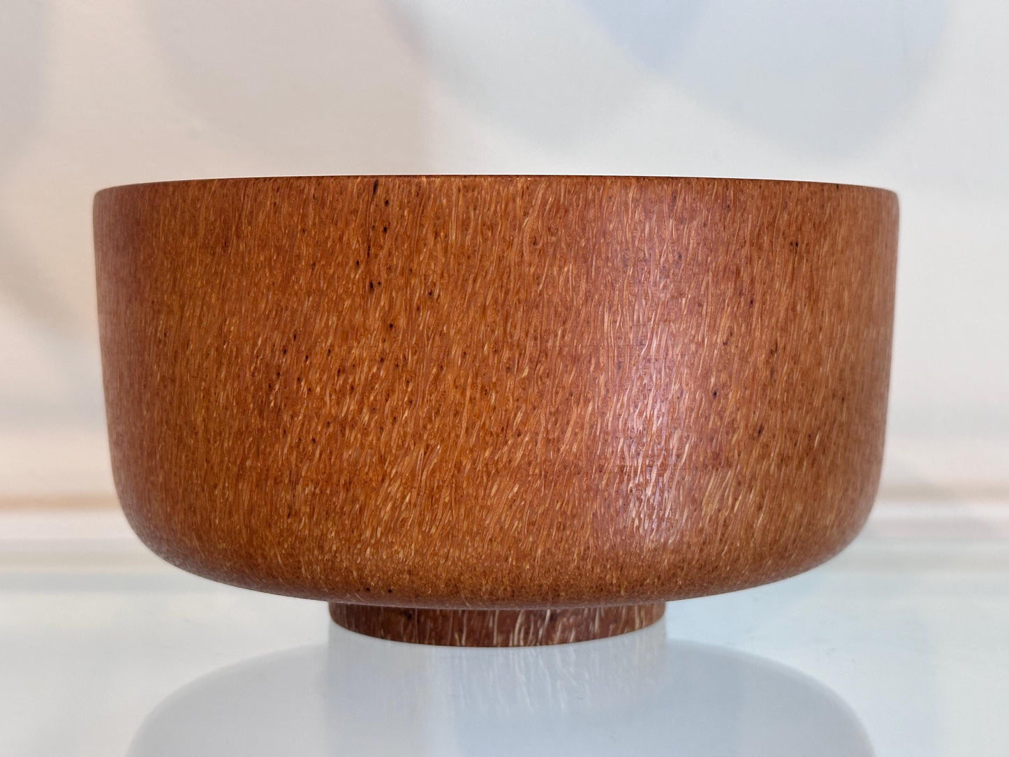 Coconut Wood Bowl, Bark Inclusion with Turquoise and Mother of Pearl Inlay, Handmade in Hawaii, Decorative Wood Bowl