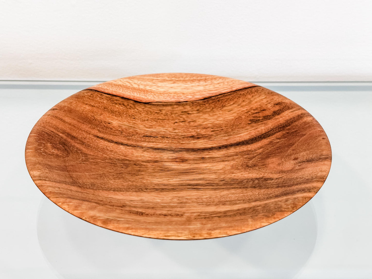 Small Mango Wood Plate, Handmade in Hawaii by bowl turner and artist Llosh Winne