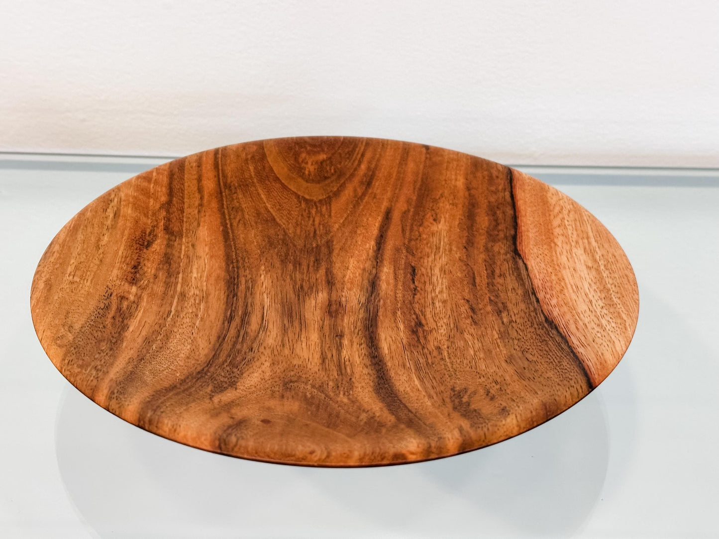 Small Mango Wood Plate, Handmade in Hawaii by bowl turner and artist Llosh Winne
