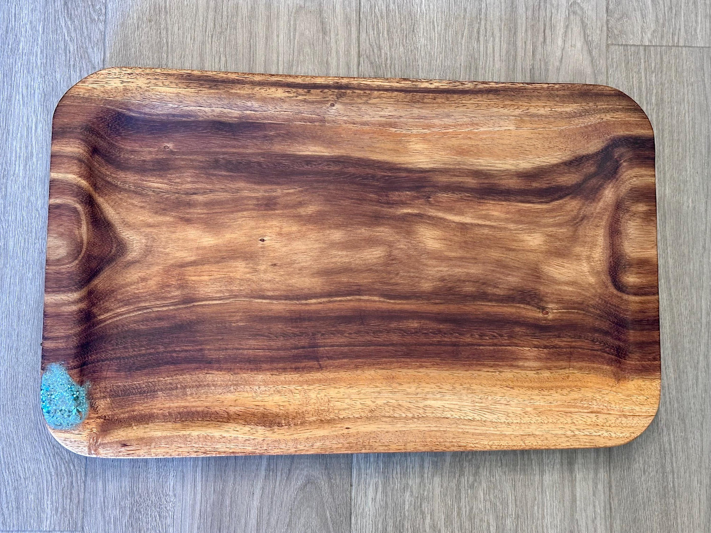 Koa Wood Platter, Koa Wood Charcuterie board, Koa Wood Serving Tray, Organic, Food Safe, Handmade in Hawaii