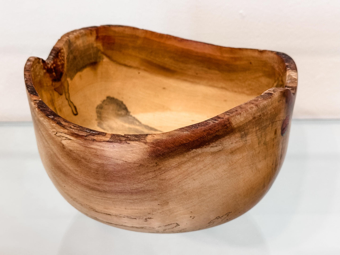 Hawaiian Lama Wood Bowl, Hand-turned Wood Bowl, Wood Bowl, Handmade in Hawaii, with Turquoise Inlay, Food Safe