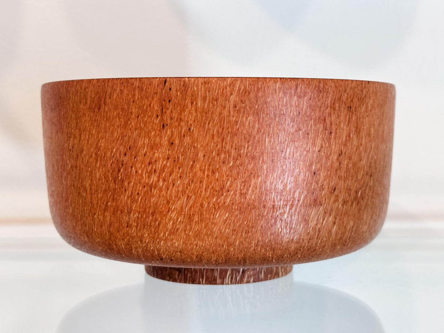 Coconut Wood Bowl, Bark Inclusion with Turquoise and Mother of Pearl Inlay, Handmade in Hawaii, Decorative Wood Bowl