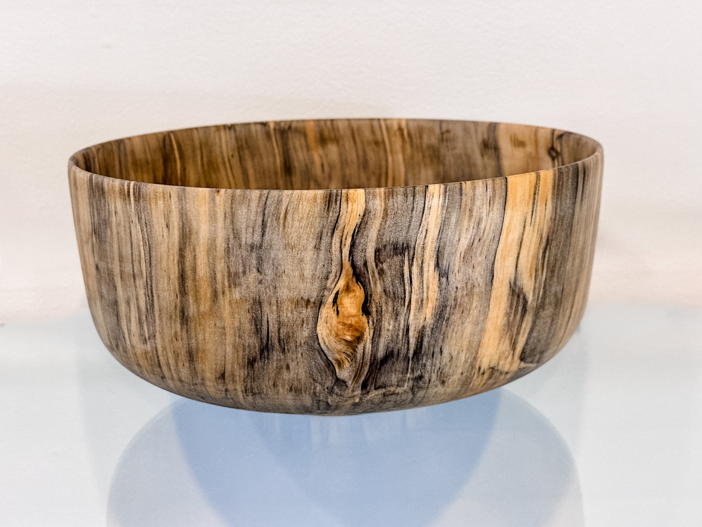Norfolk Pine Wood Bowl with Turquoise and Lapis Lazuli Gemstone Inlay, Handmade in Hawaii, Food Safe, Organic Finishes