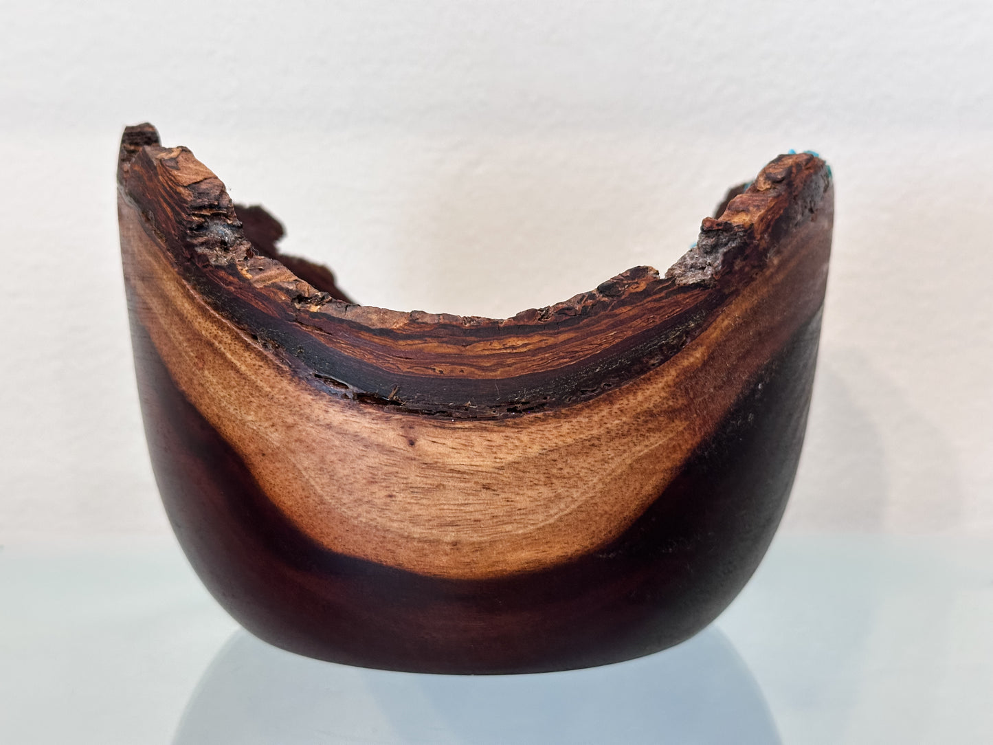Natural Edge Artisanal Milo Wood Bowl, Handmade in Hawaii