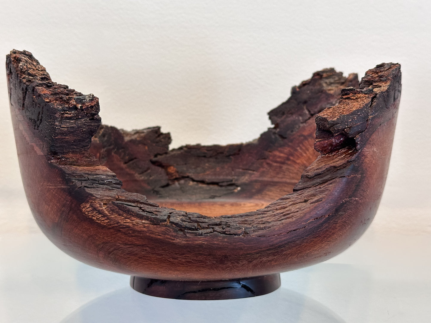 Natural Edge Ironwood Bowl, Handmade in Hawaii, with Lapis Lazuli Inlay