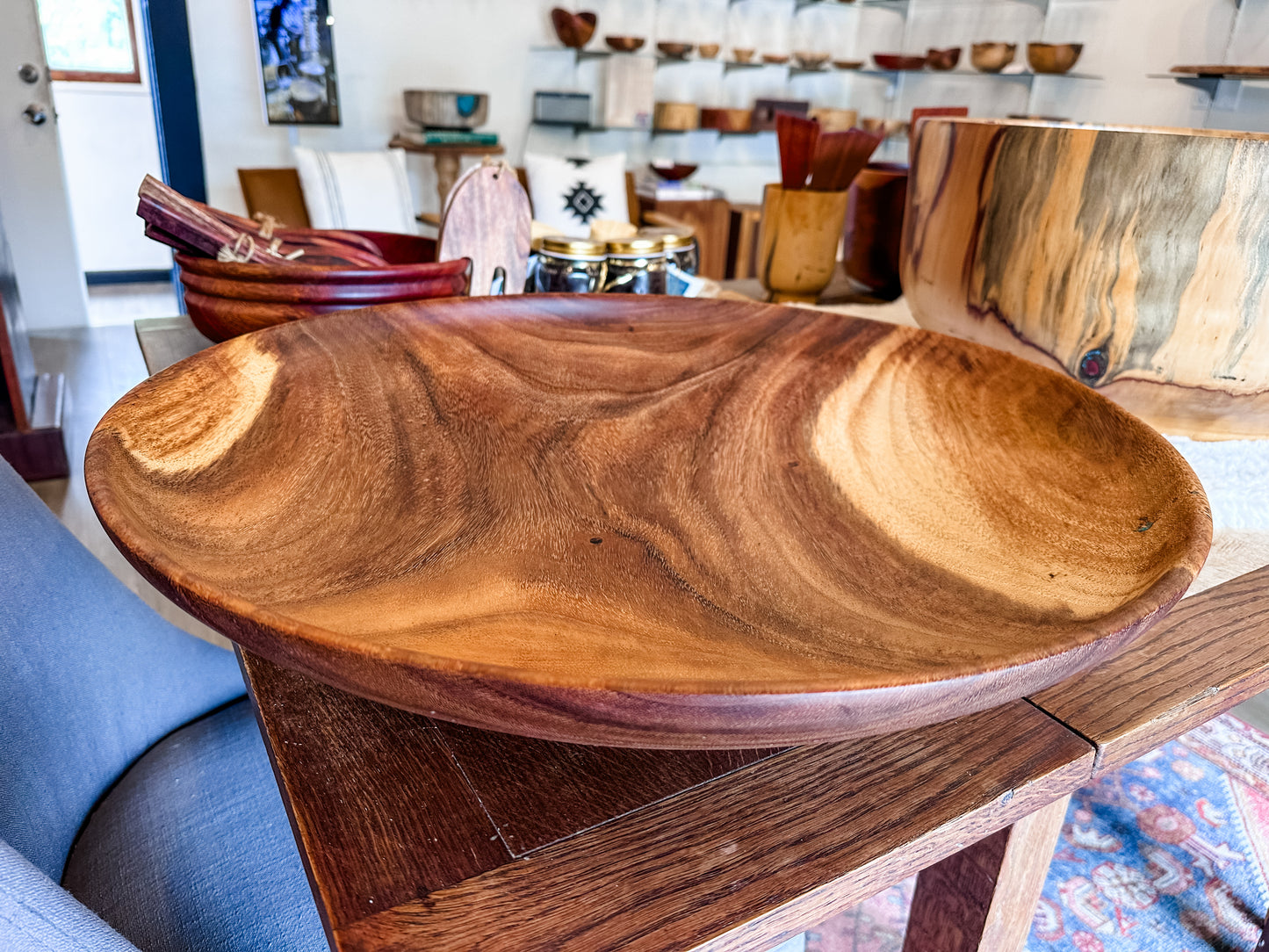Extra Large Hand-Turned Monkeypod Wood Bowl, Perfect table centerpiece, wedding gift, salad bowl, Food Safe, Organic, XL Wood Salad Bowl