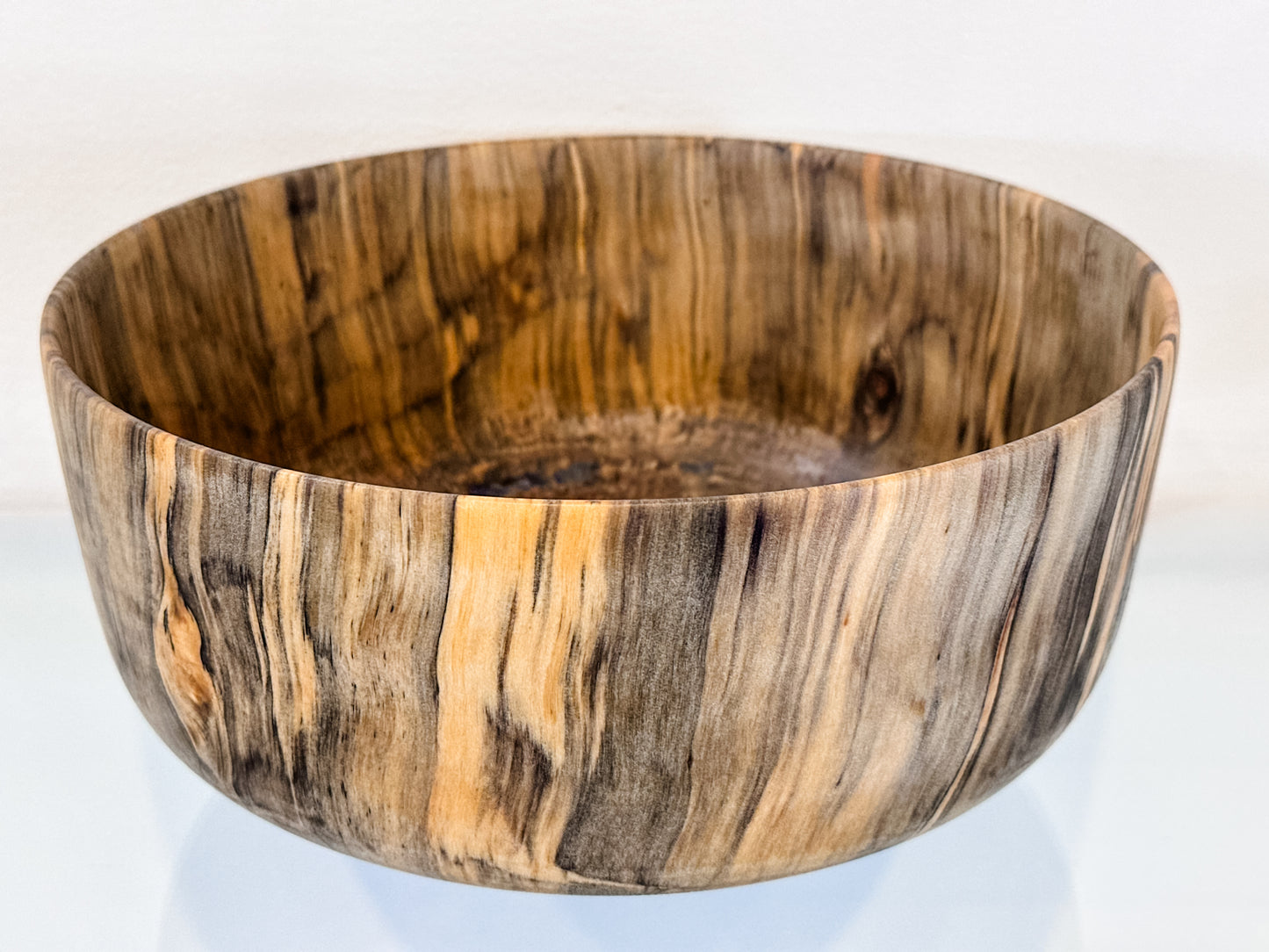 Norfolk Pine Wood Bowl with Turquoise and Lapis Lazuli Gemstone Inlay, Handmade in Hawaii, Food Safe, Organic Finishes