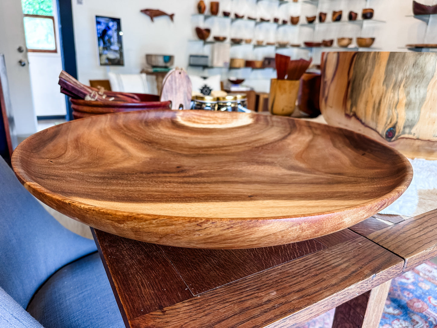 Extra Large Hand-Turned Monkeypod Wood Bowl, Perfect table centerpiece, wedding gift, salad bowl, Food Safe, Organic, XL Wood Salad Bowl