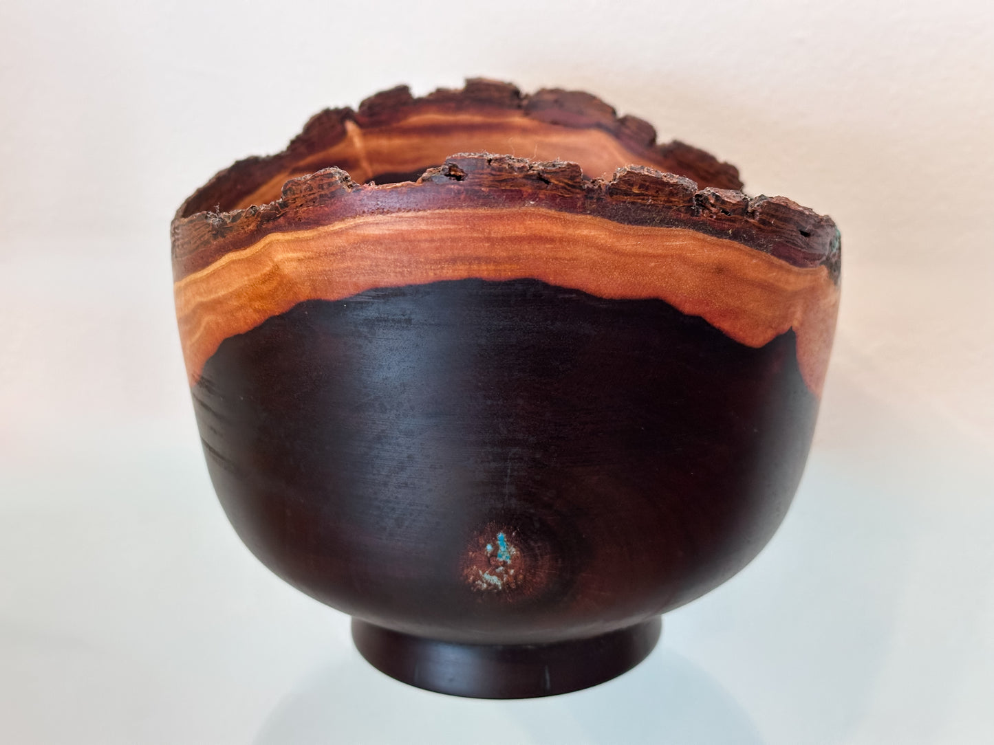 Natural Edge Artisanal Milo Wood Bowl, Handmade in Hawaii by Bowl Turner Llosh Winne