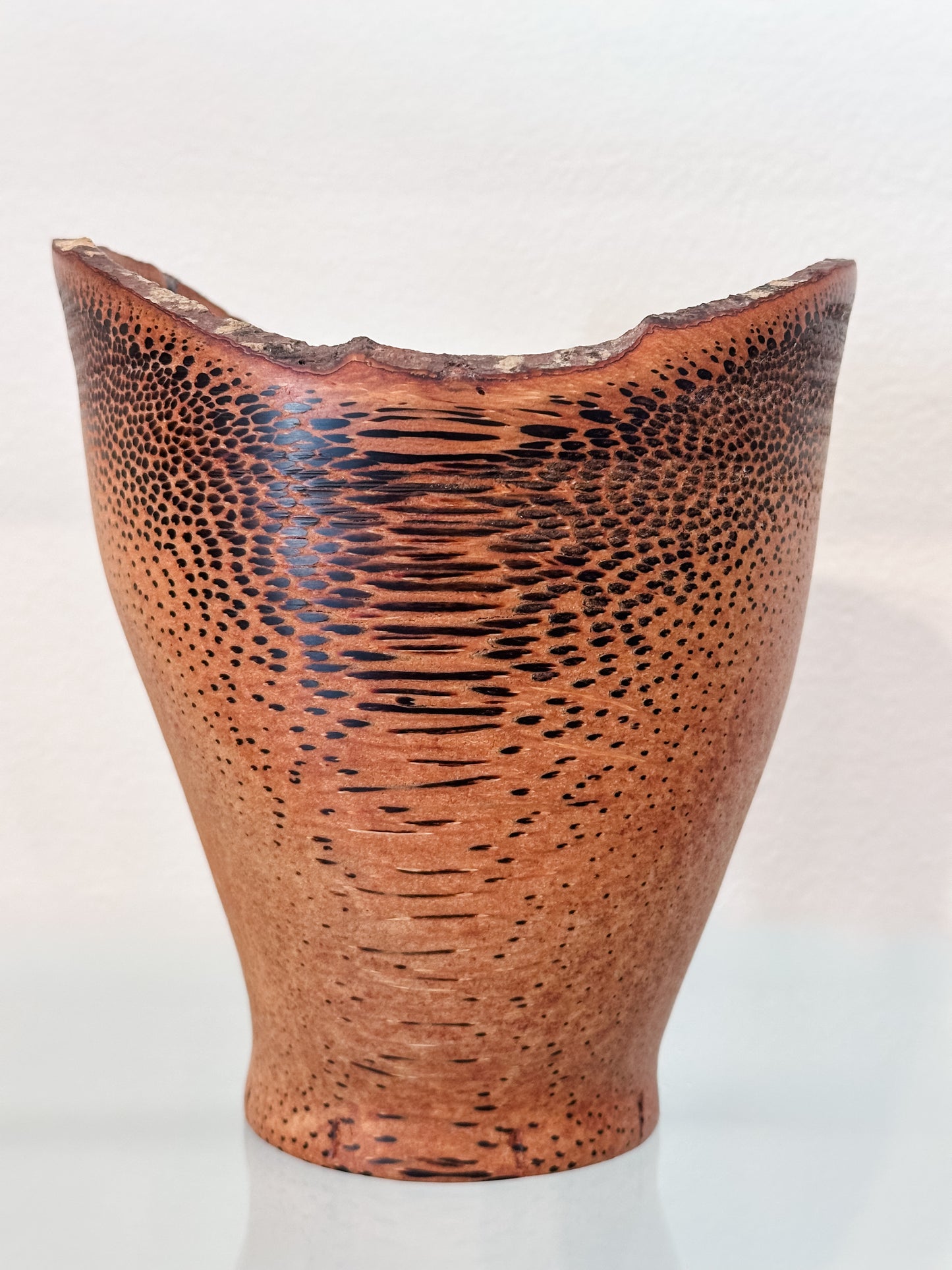 Kintsugi Manila Palm Wood Bowl, Handmade in Hawaii, with Turquoise and Lapis Lazuli Stone Inlay