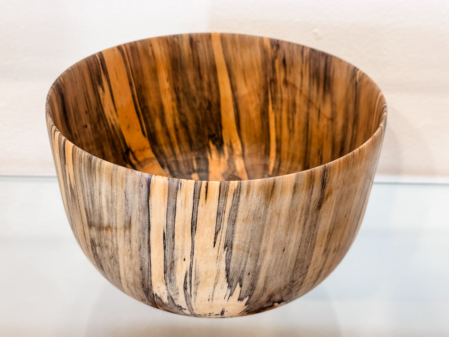 Handmade Norfolk Pine Wood Bowl with Turquoise Inlay Detail, Food Safe, Organic Wood Salad Bowl