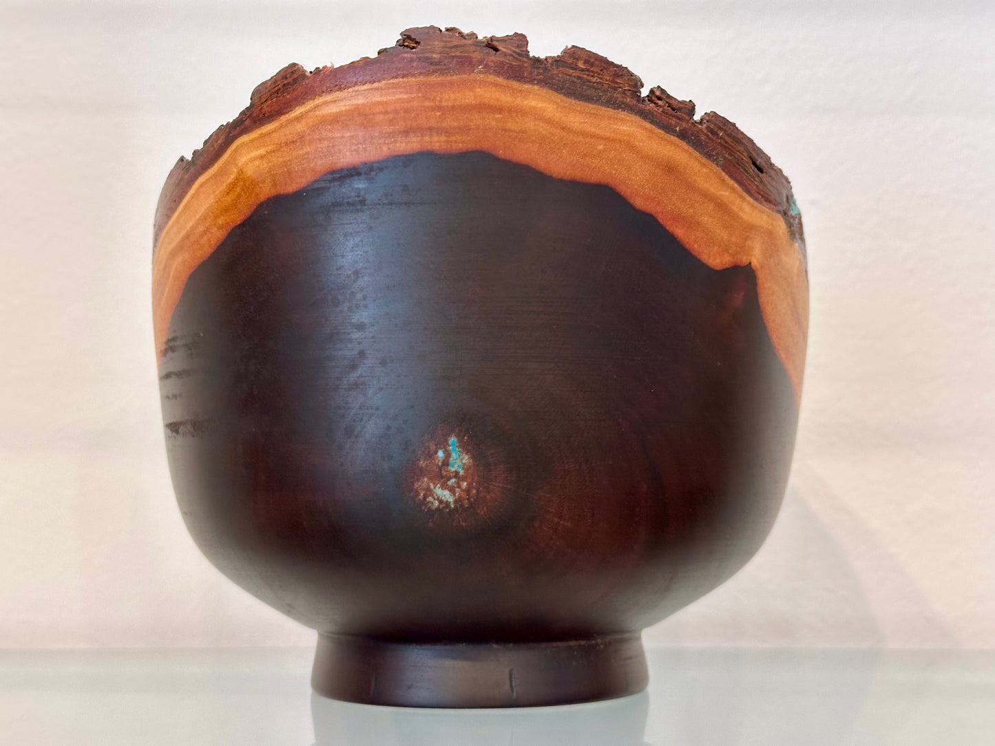 Natural Edge Artisanal Milo Wood Bowl, Handmade in Hawaii by Bowl Turner Llosh Winne