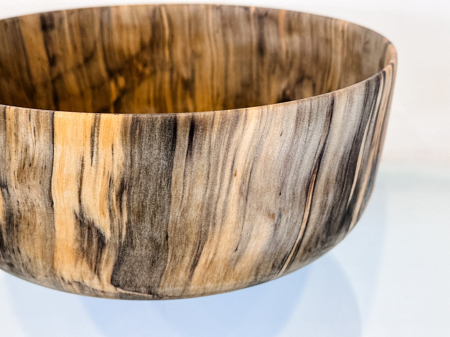 Norfolk Pine Wood Bowl with Turquoise and Lapis Lazuli Gemstone Inlay, Handmade in Hawaii, Food Safe, Organic Finishes