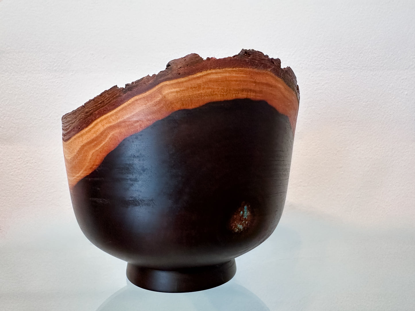 Natural Edge Artisanal Milo Wood Bowl, Handmade in Hawaii by Bowl Turner Llosh Winne