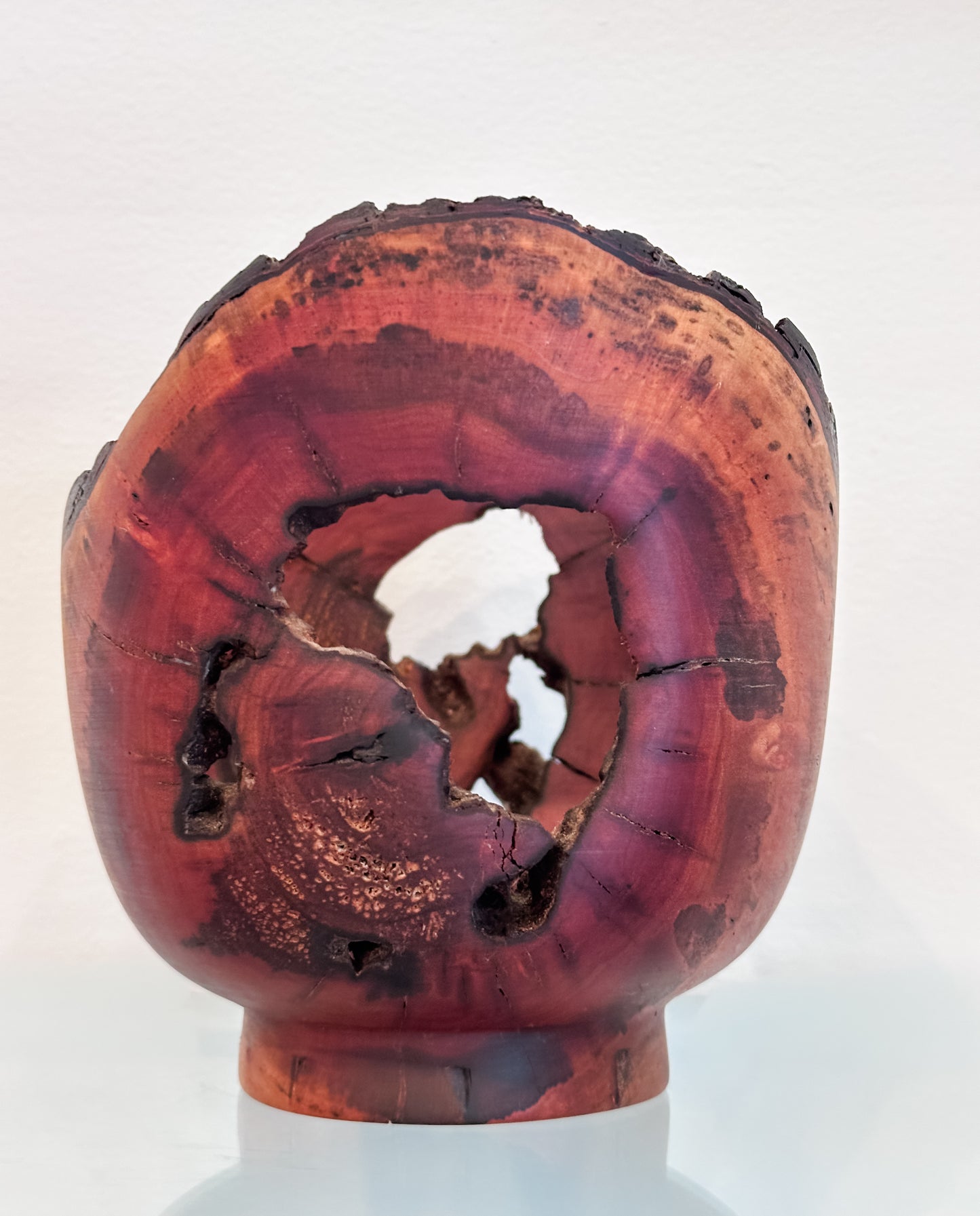 Natural Edge Christmas Berry Decorative Wood Bowl