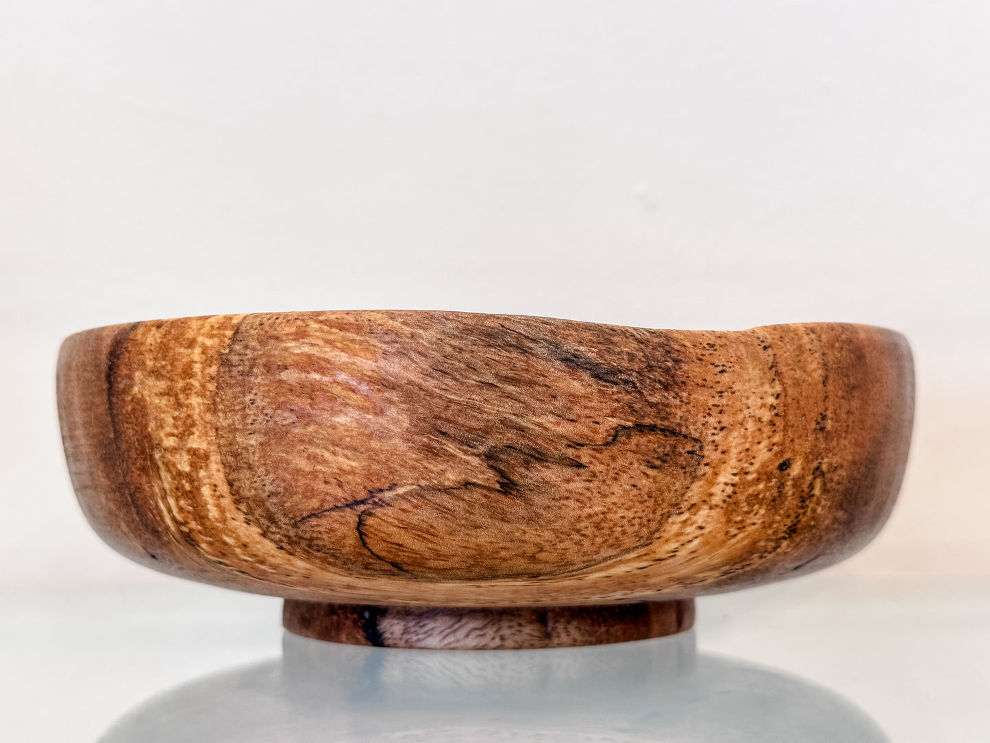 Hand-turned Mango Wood Bowl, Food Safe, Organic Finishes, Turquoise Inlay