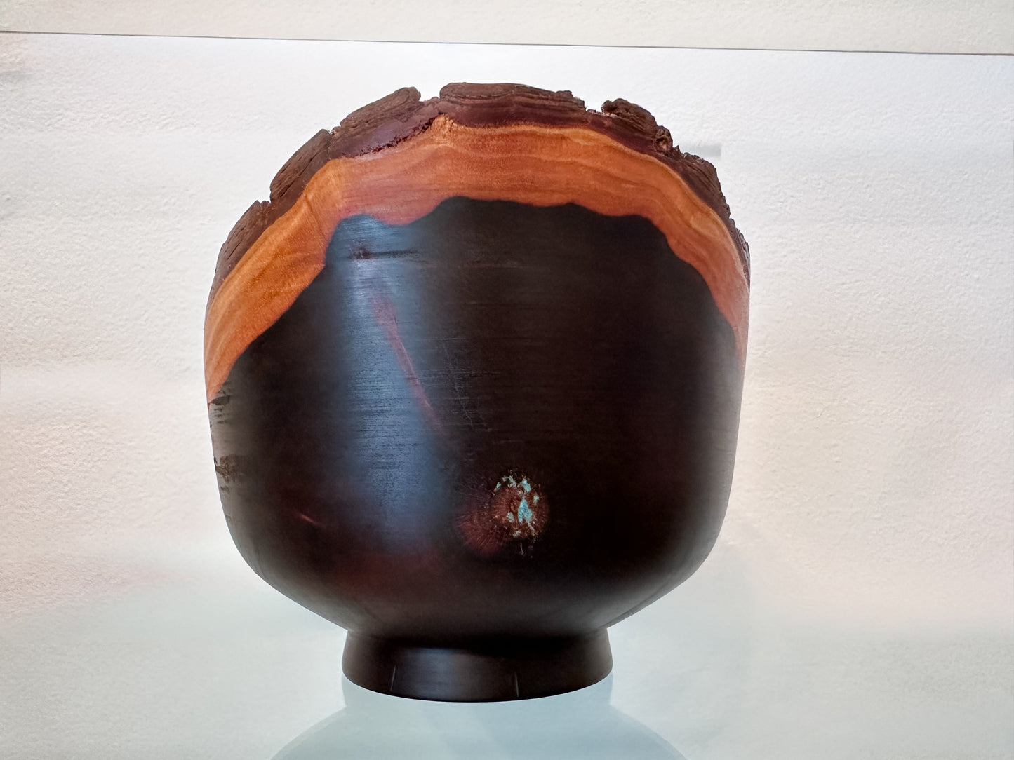 Natural Edge Artisanal Milo Wood Bowl, Handmade in Hawaii by Bowl Turner Llosh Winne