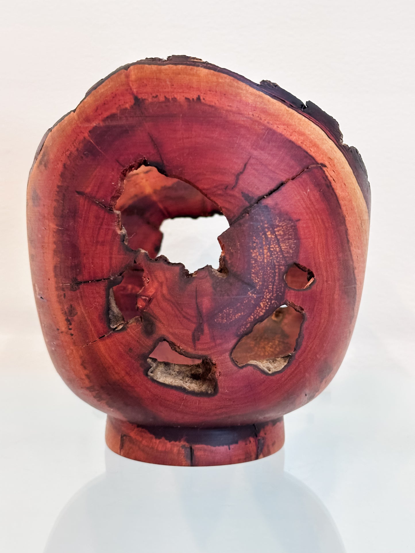 Natural Edge Christmas Berry Decorative Wood Bowl