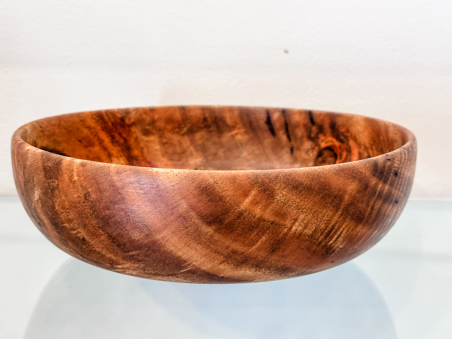 Mango Wood Salad Bowl with Turquoise, Handmade, Organic, Food Safe