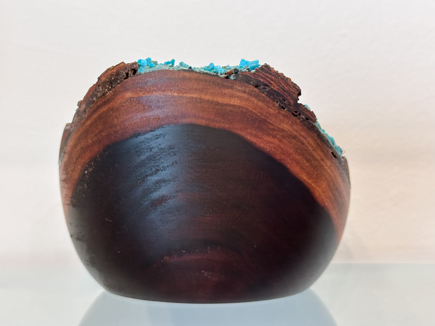 Natural Edge Artisanal Milo Wood Bowl, Handmade in Hawaii