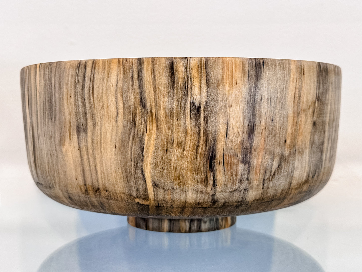 Norfolk Pine Wood Bowl with Turquoise and Lapis Lazuli Gemstone Inlay, Handmade in Hawaii, Food Safe, Organic Finishes