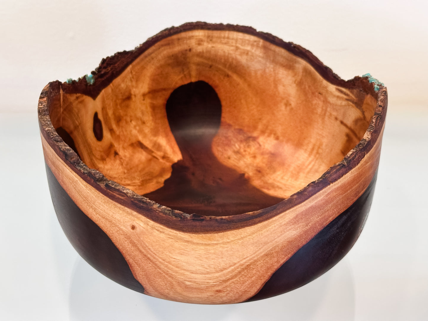 Natural Edge Artisanal Milo Wood Bowl, Handmade in Hawaii