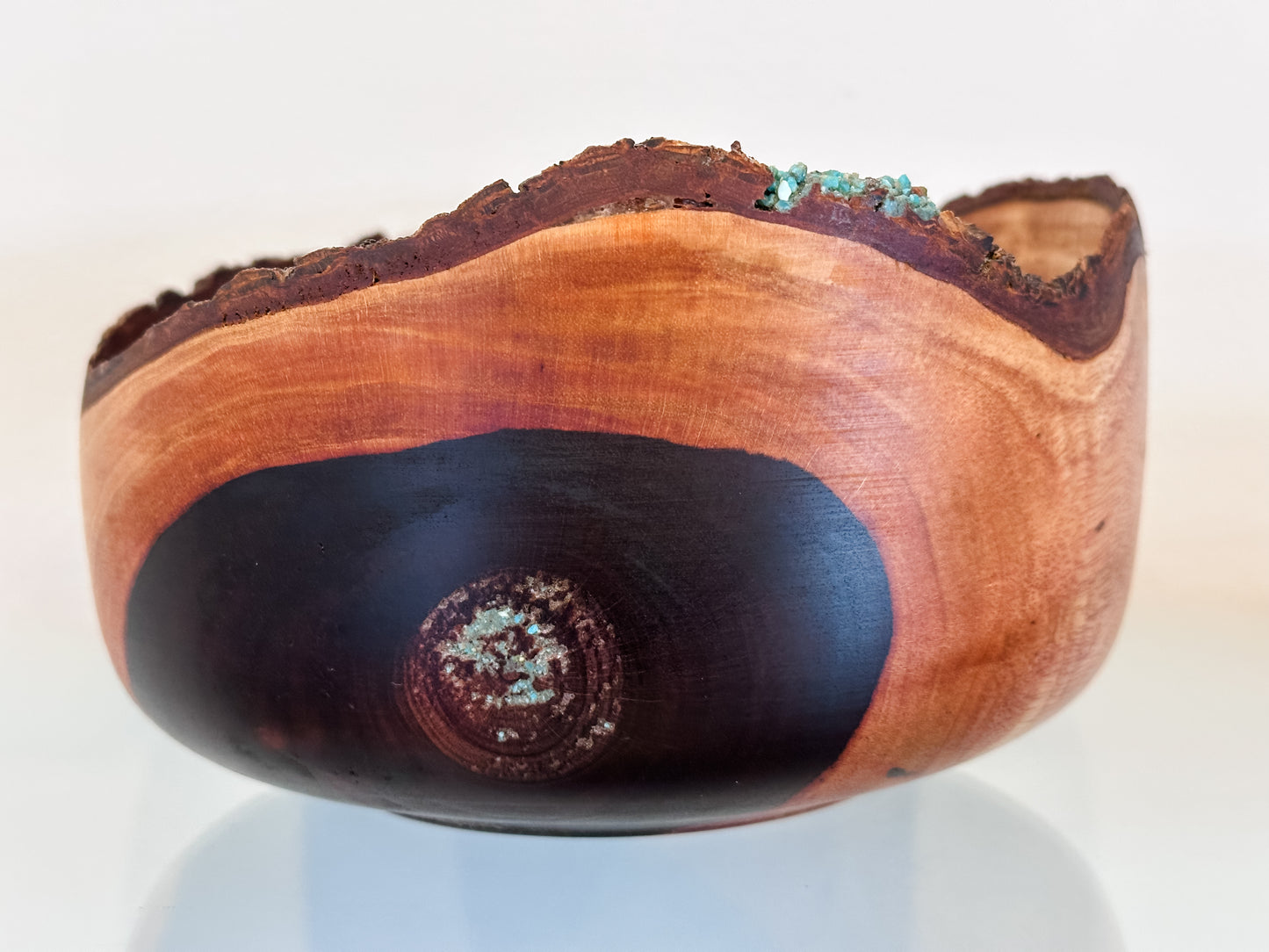 Natural Edge Artisanal Milo Wood Bowl, Handmade in Hawaii