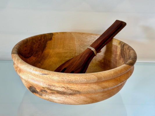 Hand-Turned Mango Wood Bowl, Perfect table centerpiece, wedding gift, salad bowl, home décor artwork, Food Safe, Organic Wood Salad Bowl